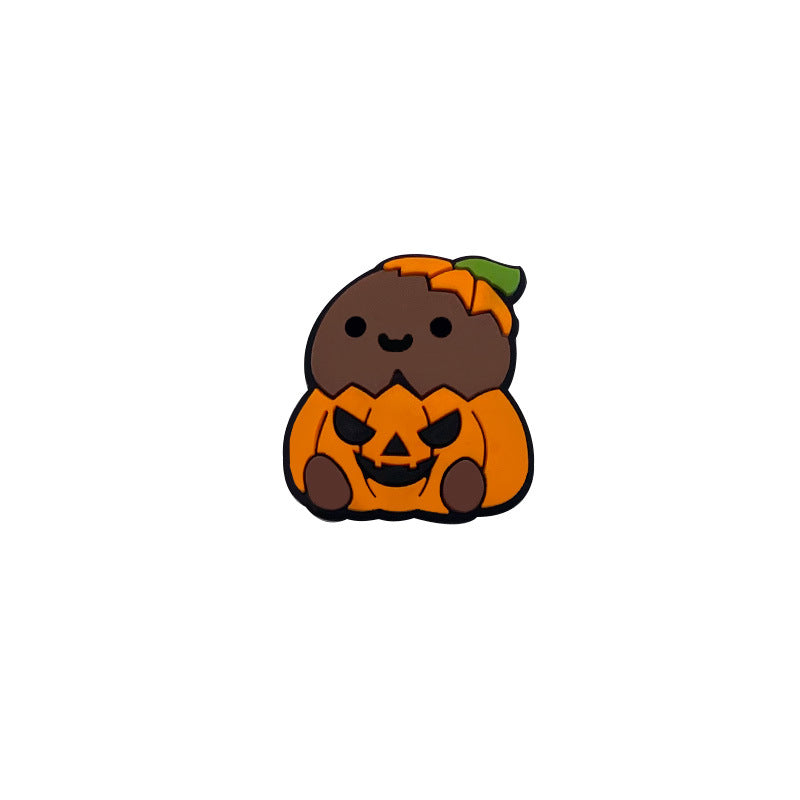 Silicone Focal Beads Chicken Pumpkin Halloween Smiling Face 20pcs 9