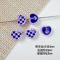 Star and Heart Metal Beads 13mm Baking Painted Houndstooth 10pcs 19