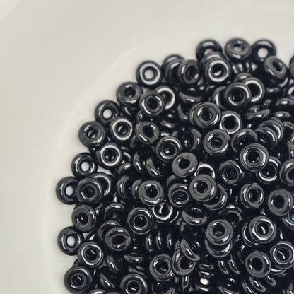 Alloy Donut Spacer Beads 5mm Baking Painted Solid Color 30pcs 15
