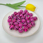 Dopamine Colored Zebra Patterned Acrylic Beads 16mm 50pcs 9