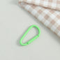 Metal D Shaped Spring Trigger Key Rings 46mm Colorful Painted 20pcs 15