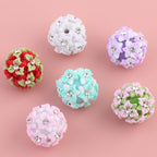 Embellished Bubblegum Beads 22mm Gradient Six Petal Flower Cluster 5pcs 2
