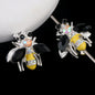 Fancy Bee Alloy Rhinestone Beads 20mm Paved Sparkle 2pcs 8