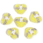 Crown Bear Heart Rhinestone Beads 17x21mm Colorful 5pcs 12