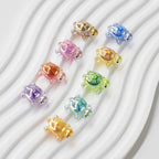 Glow In The Dark 3D Turtle Resin Beads 20mm Colorful Glossy 10pcs 3
