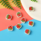 French Fries Clay Beads 9mm Polymer Colorful Food Pattern 100pcs 3