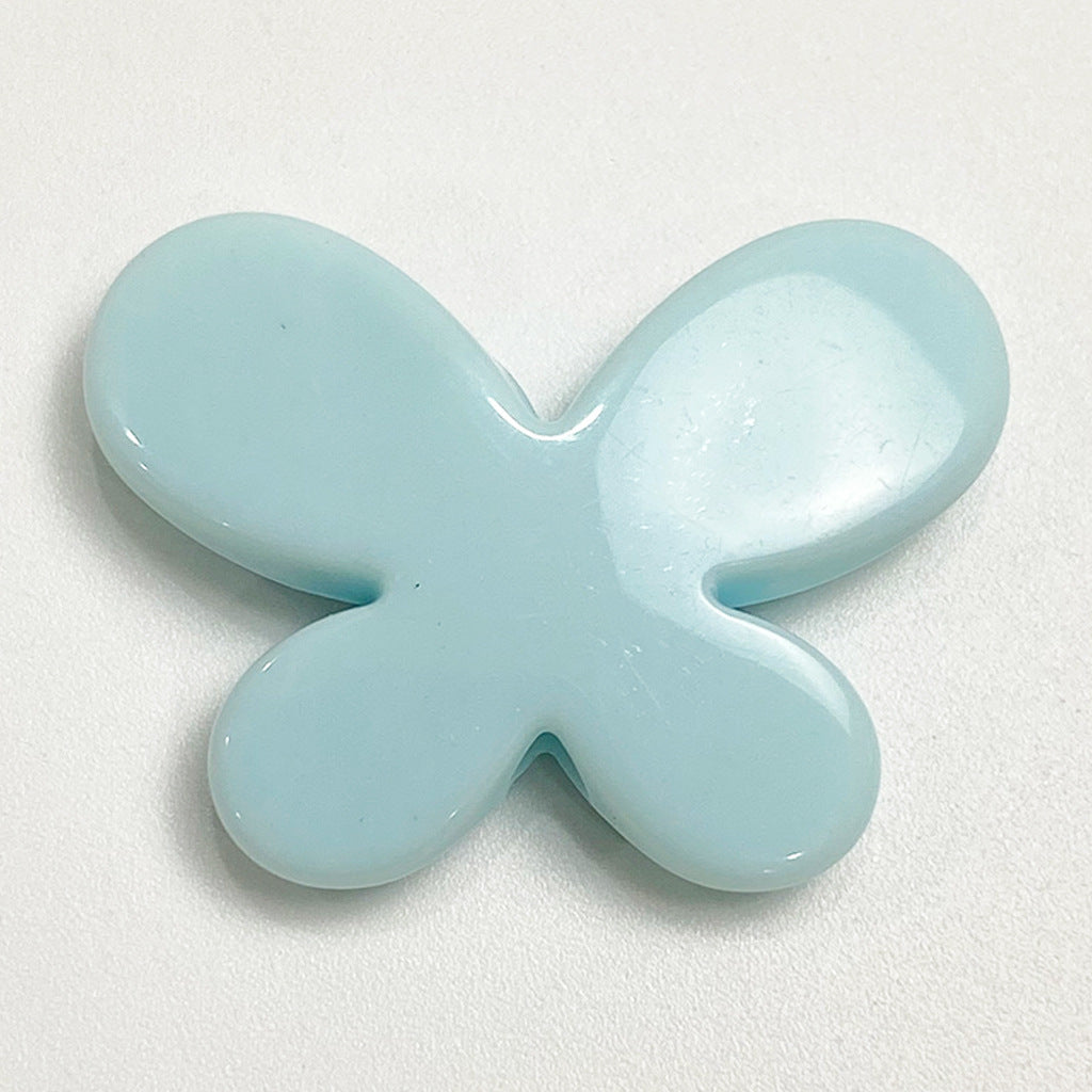 Creamy Color Butterfly Acrylic Flat Beads 29mm 1pc 6