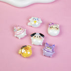 Chubby Sanrio Character Resin Beads Glossy Pastel Spheres 20pcs