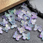 Czech Glass Beads Butterfly 11mm Gradient Purple Blue Green 50pcs 19