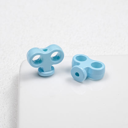 Painted Clockwork Spring Acrylic Beads 18mm Glossy Mixed Colors 20pcs 10