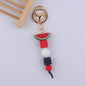 Cartoon Fruit Silicone Bead Keychain Fun Vibrant Colors 9