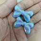 Glow Bow Acrylic Beads 23x35mm Plated Colorful 100pcs 9