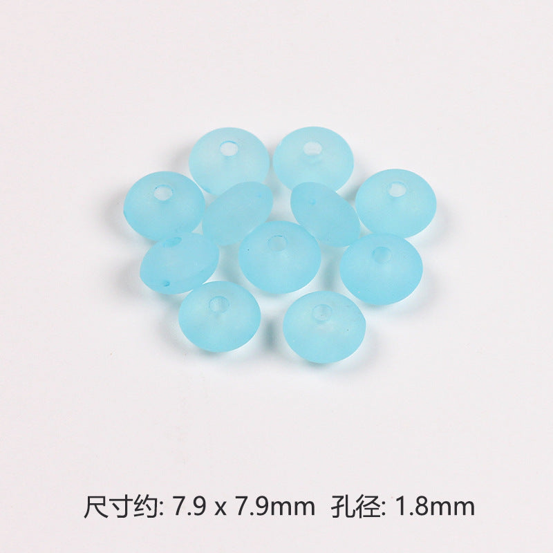 Acrylic Round Spacer Beads 8mm Matte Transparent Jelly Color 200pcs 15