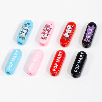 Printed Square Acrylic Beads 20mm Sanrio Candied Hawthorn Skewers 10pcs 4