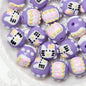 Hand Painted Acrylic Beads 16mm New Year Dog Faces 10pcs 14