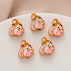 Cartoon Character Metal Beads Painted Enamel Alloy 10pcs 3