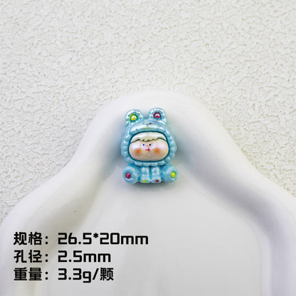 Plating Pop Mart Lilith Resin Beads Glossy Animal Hoodie 10pcs 9