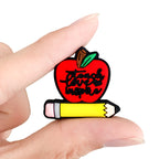 Silicone Focal Beads Apple Pencil Teach Love Inspire Design 20pcs 3