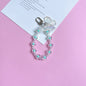 Acrylic Flower Laser Butterfly Beaded Keychain Translucent Colorful 17