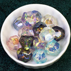 Faceted Iridescent Resin Beads 16mm Mixed Colors 10pcs 5