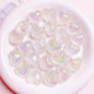 Glow Heart Acrylic Beads 21mm Glitter Iridescent Pastel 10pcs 11