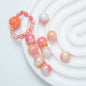 Pearl Round Acrylic Beads 6-10mm Dual Color Gradient Imitation Pearl 7