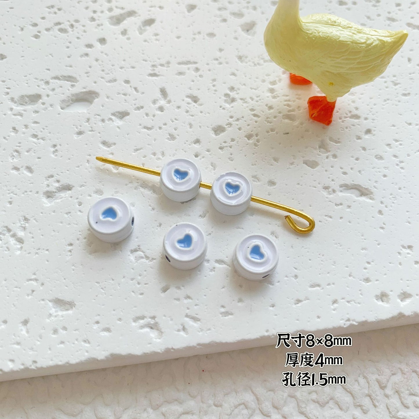 Round Metal Beads Baking Painted Smiling Chocolate Series 20pcs 37