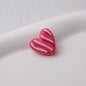 Wavy Stripe Heart Acrylic Beads 19mm Colorful Mixed 20pcs 11