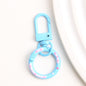 Zinc Alloy Donut Keychain Clasps Spray Painted Hand Paint 51mm 10pcs 12