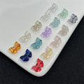 Transparent Bow Glass Beads 14mm Clear Mix 100pcs