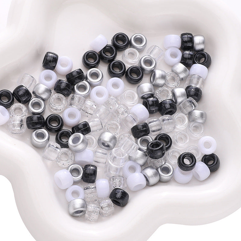 Mixed Style Pony Beads Acrylic 9mm Colorful Assorted 200pcs 11