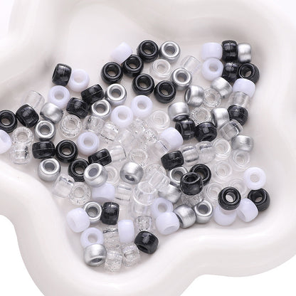 Mixed Style Pony Beads Acrylic 9mm Colorful Assorted 200pcs 11