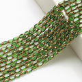 Gilded Oval Seed Glass Beads 4x6mm Plated Gold Frame 96pcs 6