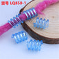 Spring Shaped Acrylic Beads 12x18mm Colorful Transparent Plastic 100pcs 6