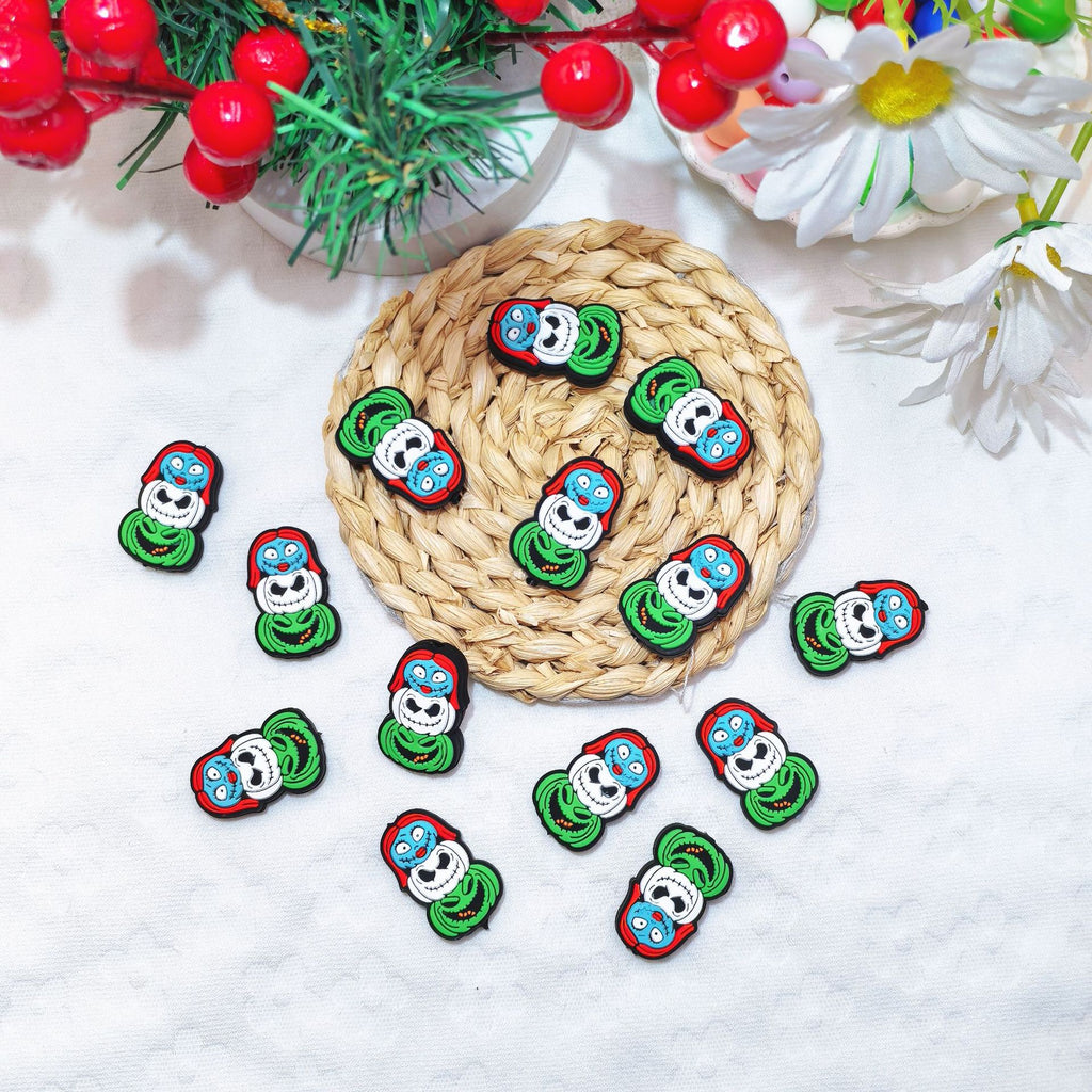 Silicone Focal Beads Pumpkin Ghost Bride Design 20pcs