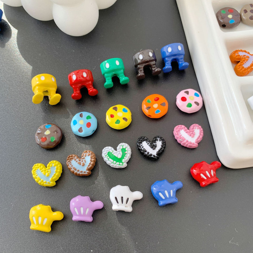 Baking Painted Series Metal Beads Colorful Glossy Alloy 20pcs 4
