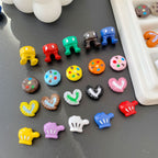 Baking Painted Series Metal Beads Colorful Glossy Alloy 20pcs 4