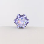 Polymer Clay Hexagonal Star Rhinestone Beads 23mm Full Rhinestone 6pcs 6