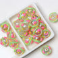 Hand Painted Cat Claw Strawberry Series Acrylic Beads 16mm 10pcs 4