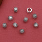Rhombus Tube Metal Beads 7mm Tibetan Large Hole Vintage Silver Tone 100pcs 6