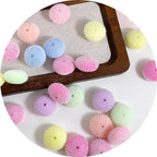 Acrylic Wheel Shape Spacer Beads 22mm Flocked 50pcs 5