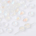 Electroplated Shell Glass Beads 10mm Iridescent Gradient 40pcs 6