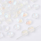 Electroplated Shell Glass Beads 10mm Iridescent Gradient 40pcs 6