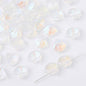 Electroplated Shell Glass Beads 10mm Iridescent Gradient 40pcs 6