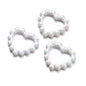 Solid Color Plated Love Circle 39X43mm Acrylic Beads 10pcs 12