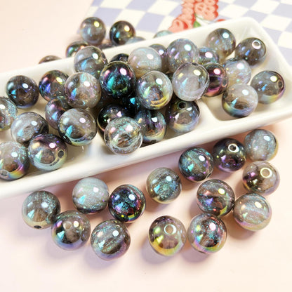 Brilliant Round Acrylic Beads 16mm Glossy Mixed Colors 10pcs 12