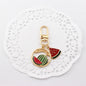 Alloy Avocado Orange Fruit Keychain Metal Colorful Glossy Finish 11