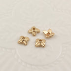 Brass Four-Leaf Flower Bead Caps 5.5mm 1pc 4