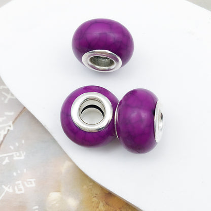 Purple Tone Resin Spacer Beads Mixed Shapes and Finishes 40pcs 9