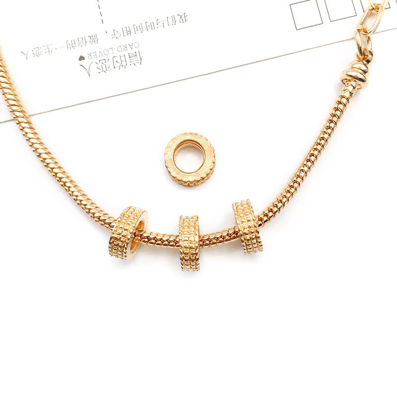 Large Hole Metal Beads Antique KC Gold Alloy Symbols 30pcs 23
